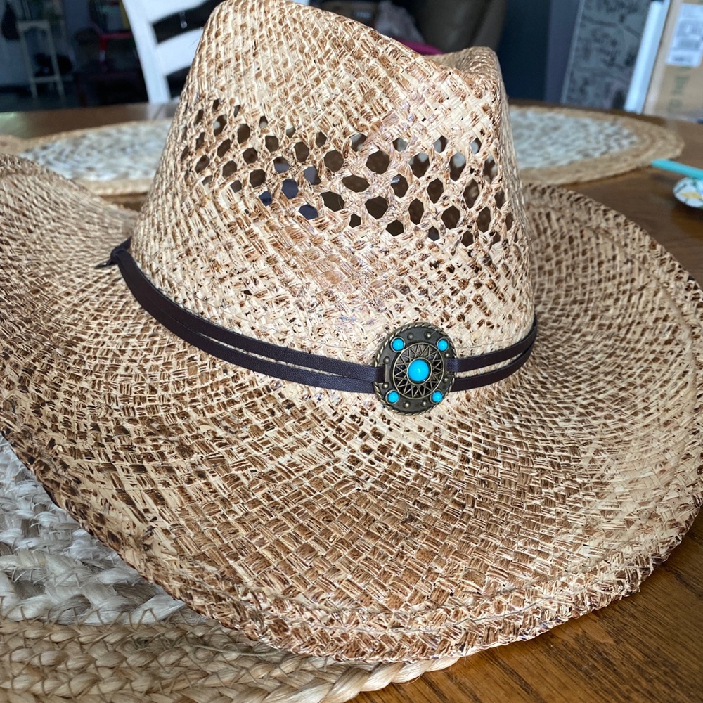 cowboy hat women straw